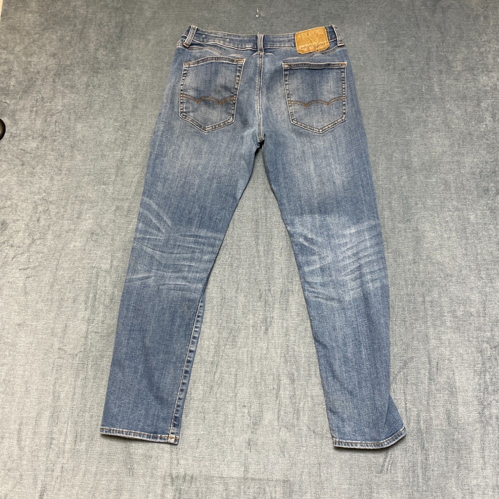American Eagle Jeans Mens 30W Blue Denim 5-Pockets Medium Wash Everyday Wear